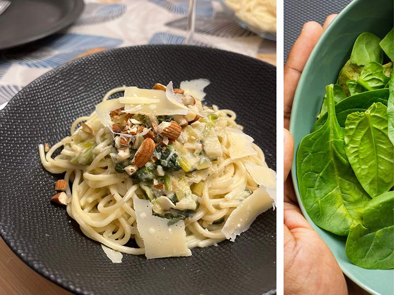 Spaghetti verde Recette