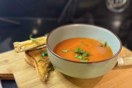 recette veloute tomate toast cheddar