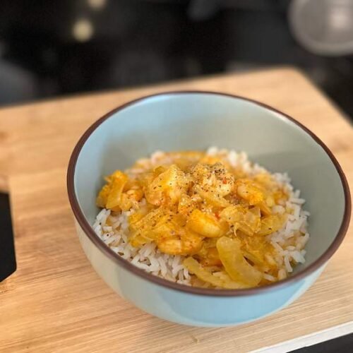 Recette de Crevettes Fenouil Lait de Coco: Sauté de Crevettes Thaï au Fenouil