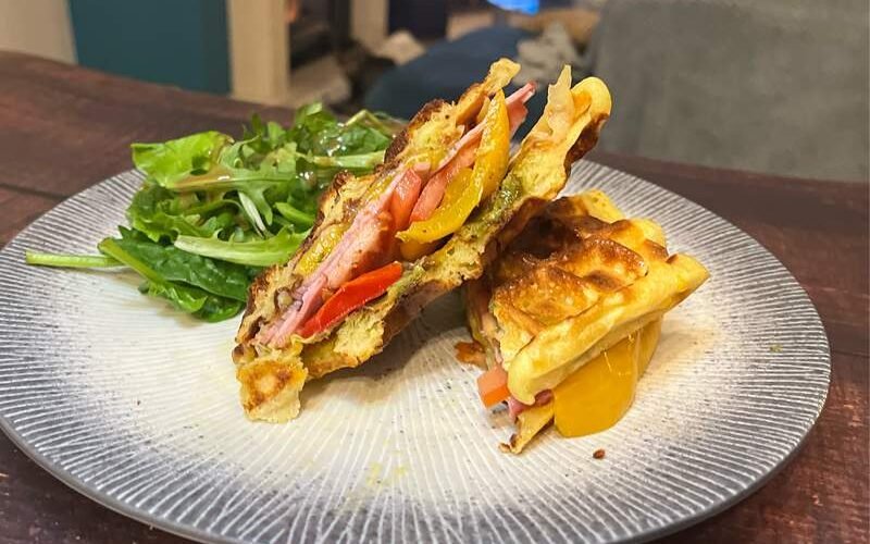 recette croque gaufres salées