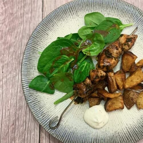 Recette Souvlakia de poulet au citron, brochettes grecques