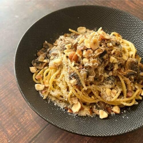 Recette spaghetti al tartuffo et noisettes