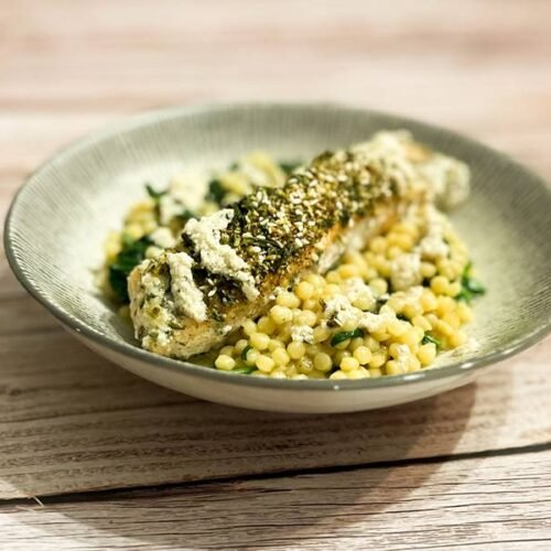 Recette saumon au zaatar couscous perlé