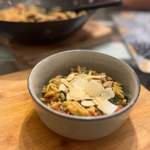 Recette orzo tomates séchées épinards