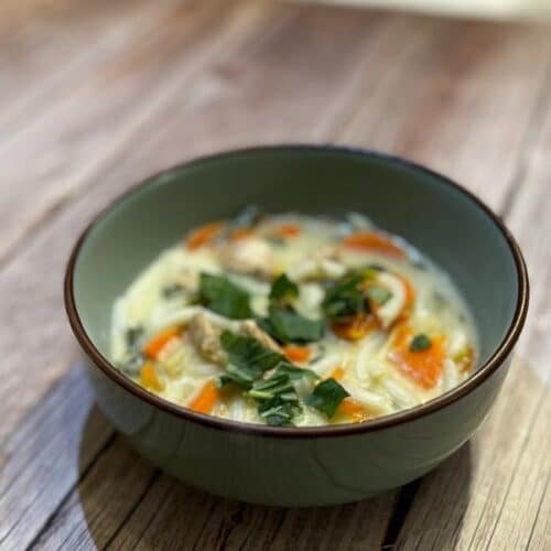 Recette bouillon asiatique poulet lait de coco