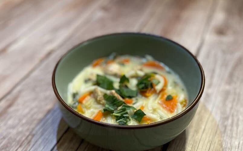 bouillon asiatique bouillon poulet lait de coco