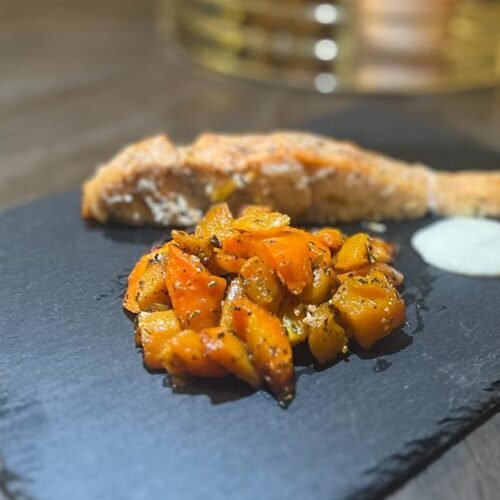 Recette saumon laqué au sirop d&rsquo;érable butternut et carottes rôties