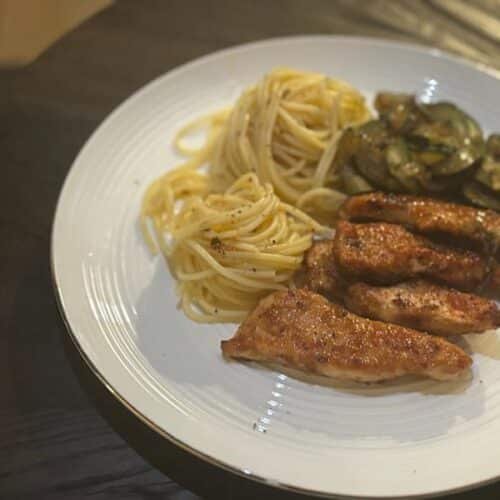 Recette piccata de dinde courgettes sautées