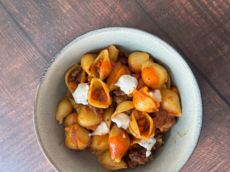 pâtes au boeuf manti turc