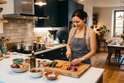 Cuisine aménagée pour la préparation des repas